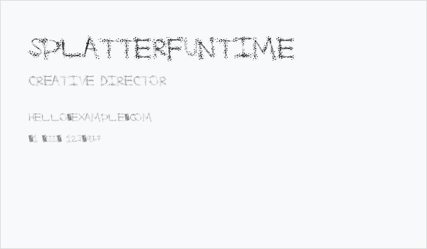 SplatterFuntime Business Card