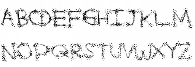 SplatterFuntime Schriftart Kleinbuchstaben