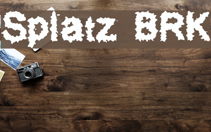 Splatz BRK Font examples