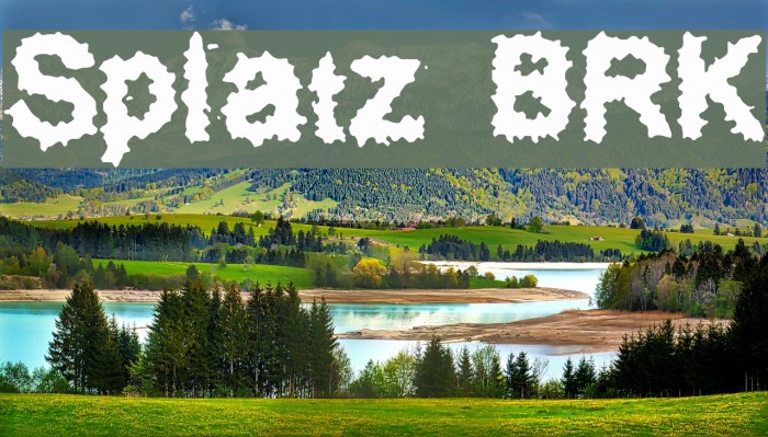 Splatz BRK Font examples