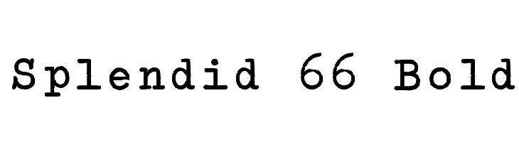 Splendid 66 Bold Font