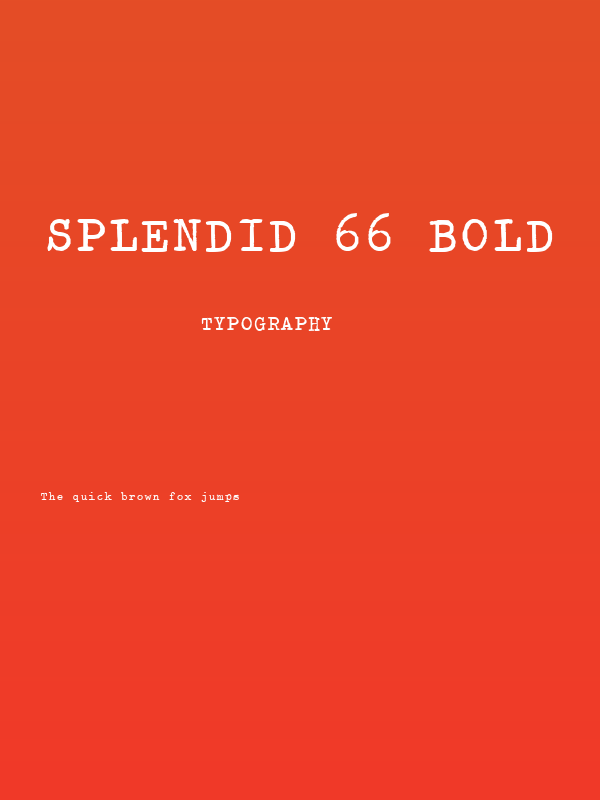 Splendid 66 Bold Poster