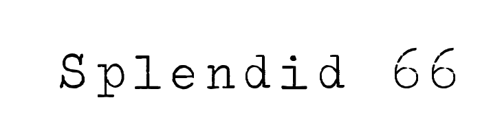 Splendid 66 Font