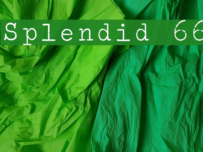 Splendid 66 Font examples