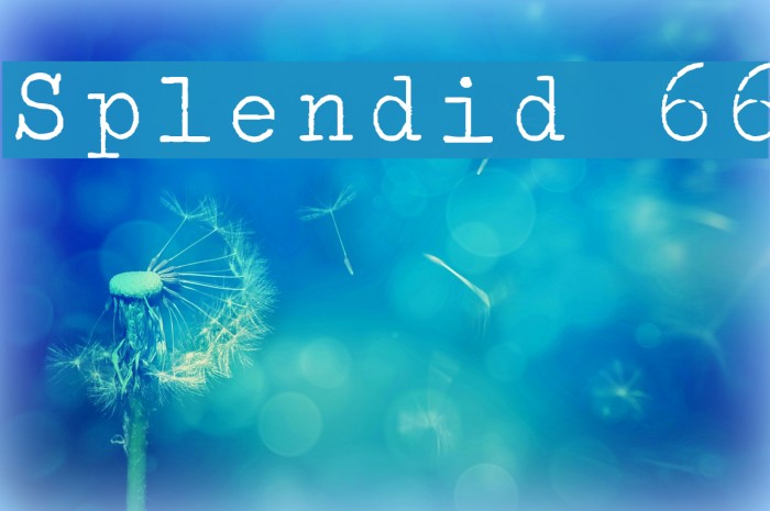 Splendid 66 Font examples