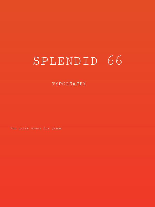 Splendid 66 Poster