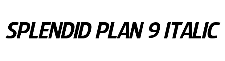 Splendid Plan 9 Italic Font
