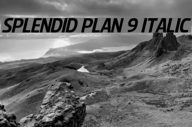 Splendid Plan 9 Italic フォント examples