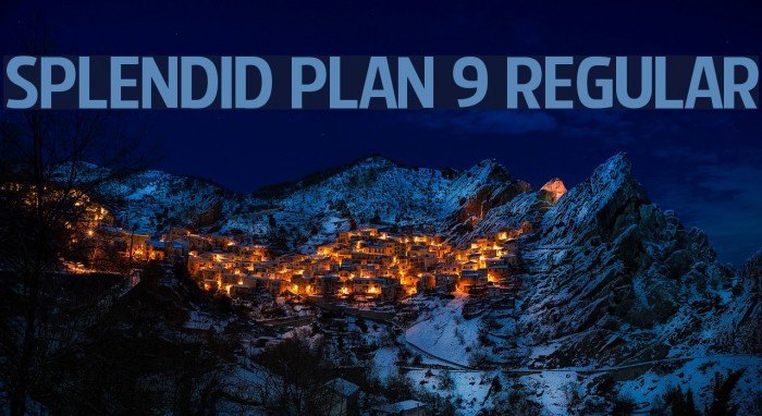 Splendid Plan 9 Regular Font examples