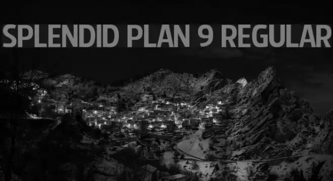Splendid Plan 9 Regular Font examples