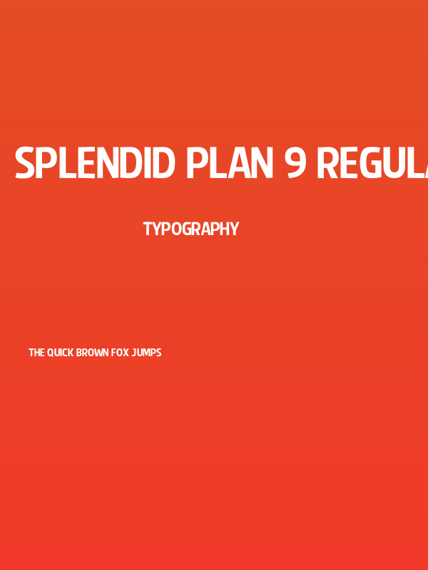 Splendid Plan 9 Regular Poster
