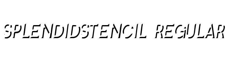 SplendidStencil-Regular  les polices de caractères gratuit tlcharger