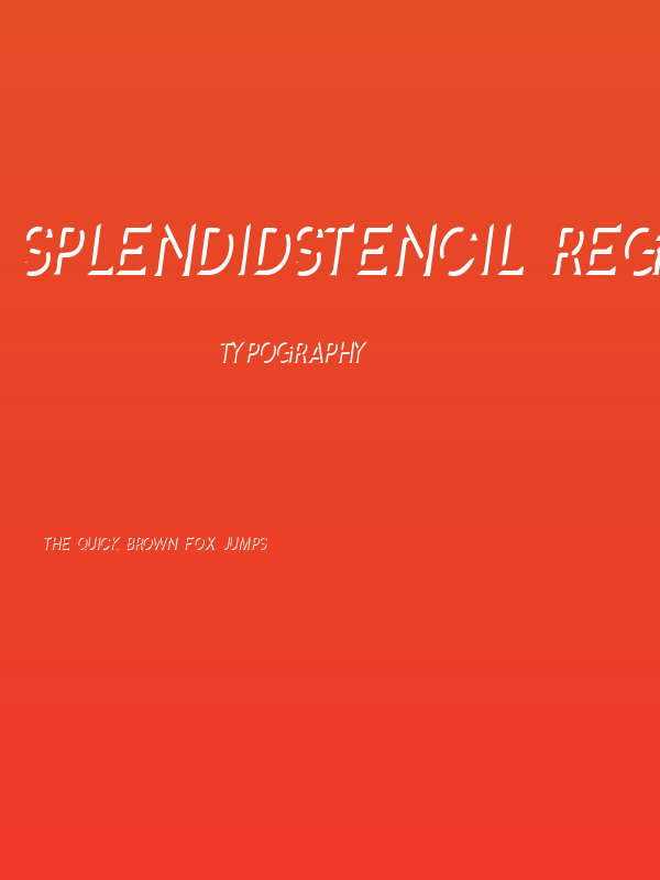 SplendidStencil-Regular Poster