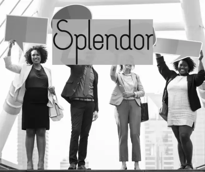 Splendor Font examples