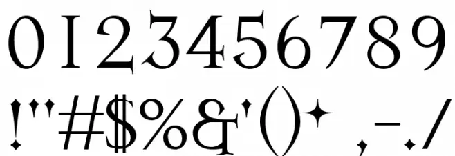 Splendors Polices AUTRES CHARS