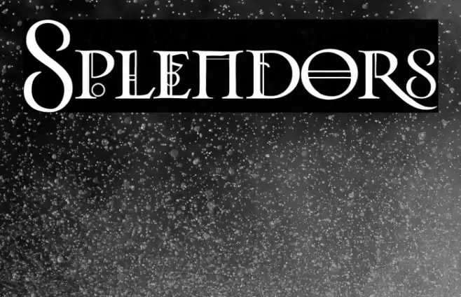 Splendors Font examples