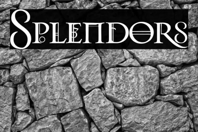 Splendors Font examples