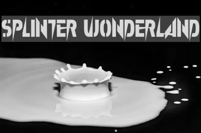 Splinter Wonderland Schriftart examples