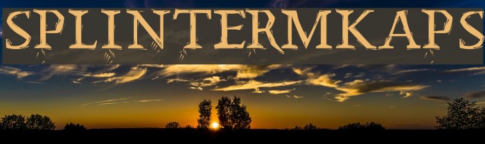 SplinterMKaps Font examples