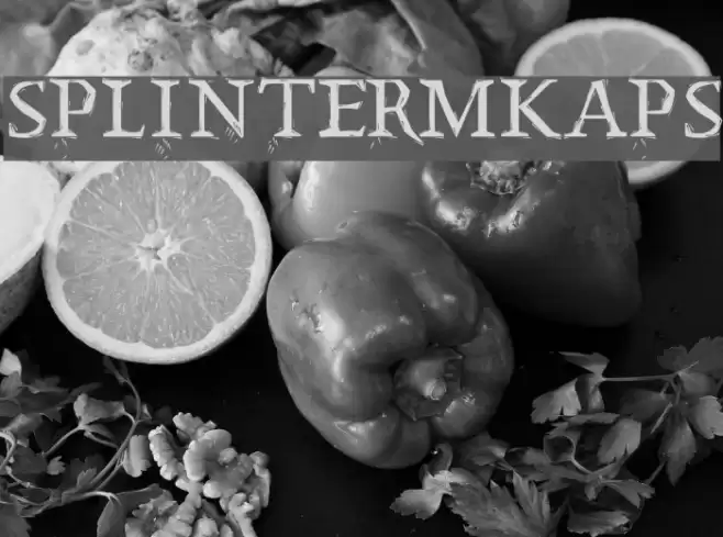 SplinterMKaps Font examples