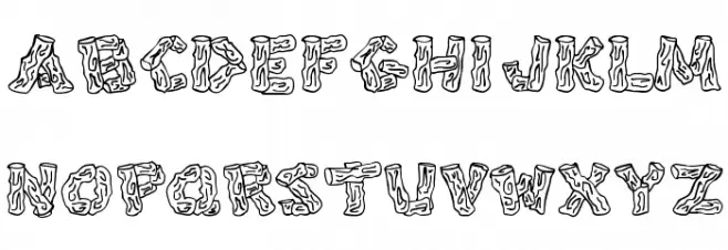 Splinters JL Schriftart Groß