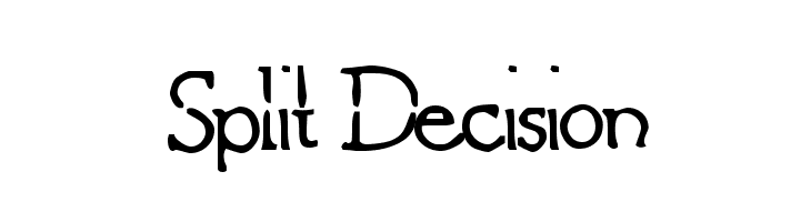 Split Decision  フリーフォントのダウンロード