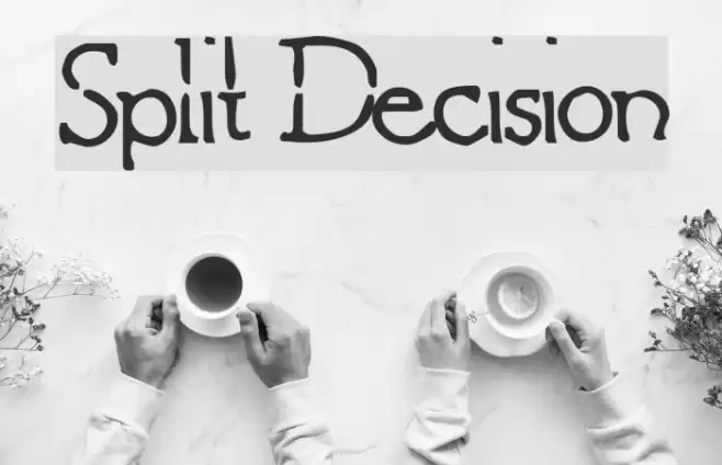 Split Decision Font examples