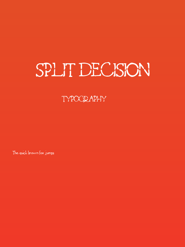 Split Decision Poster