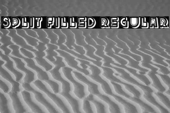 Split Filled Regular Font examples