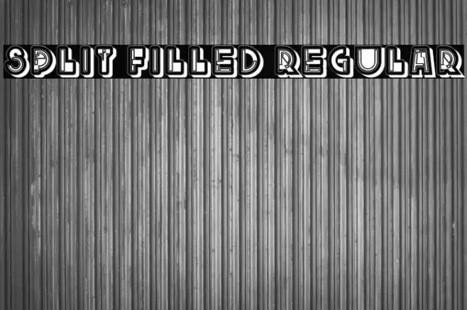 Split Filled Regular Font examples