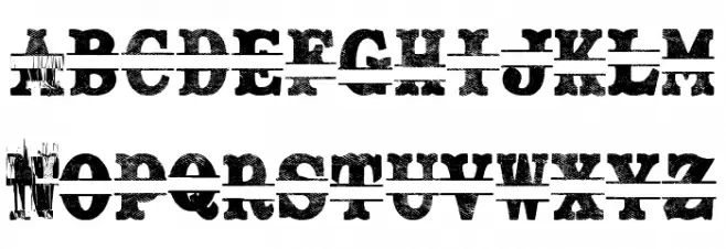 Split Letras Fuentes MAYÚSCULAS