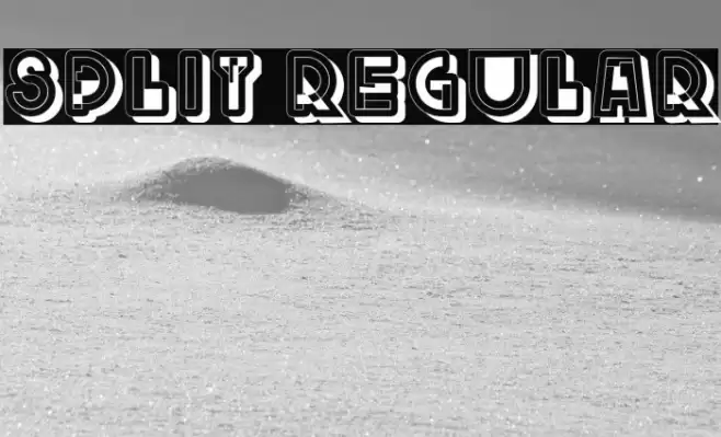Split Regular Font examples