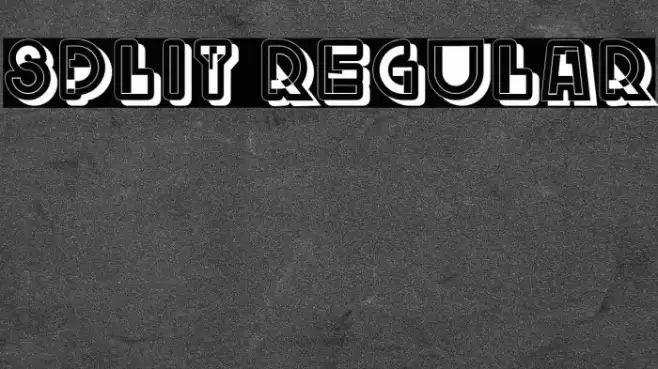 Split Regular Font examples