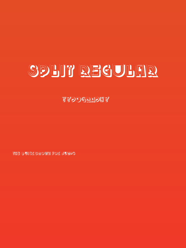 Split Regular Poster