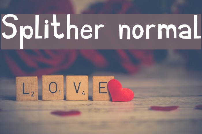 Splither normal Font examples