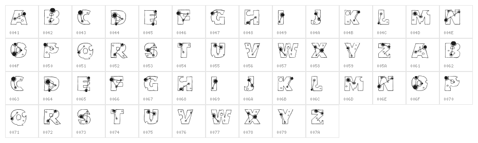 SplittheAtom-Regular Character Map