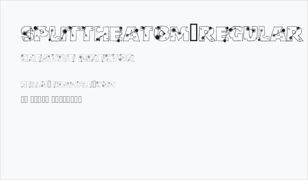 SplittheAtom-Regular Business Card