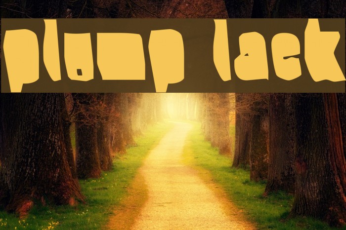 Splump Black Font examples