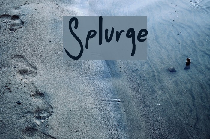 Splurge Font examples