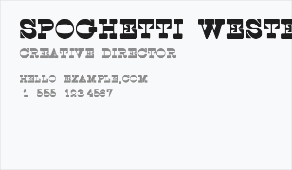 Spoghetti Western tfb Business Card