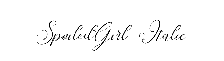 SpoiledGirl-Italic  font caratteri gratis