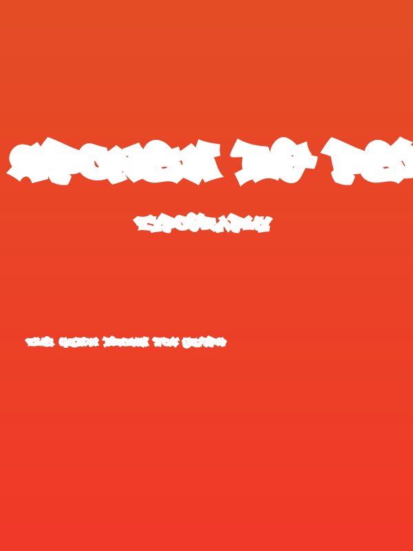 Spoken BG PERSONAL USE ONLY Poster