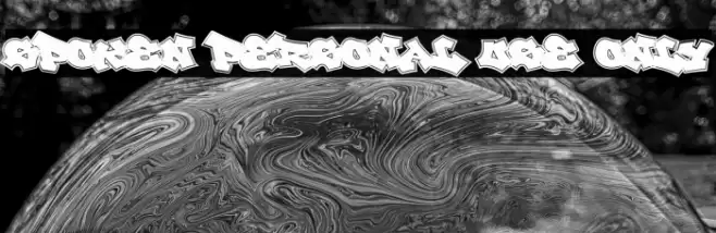 Spoken PERSONAL USE ONLY Font examples