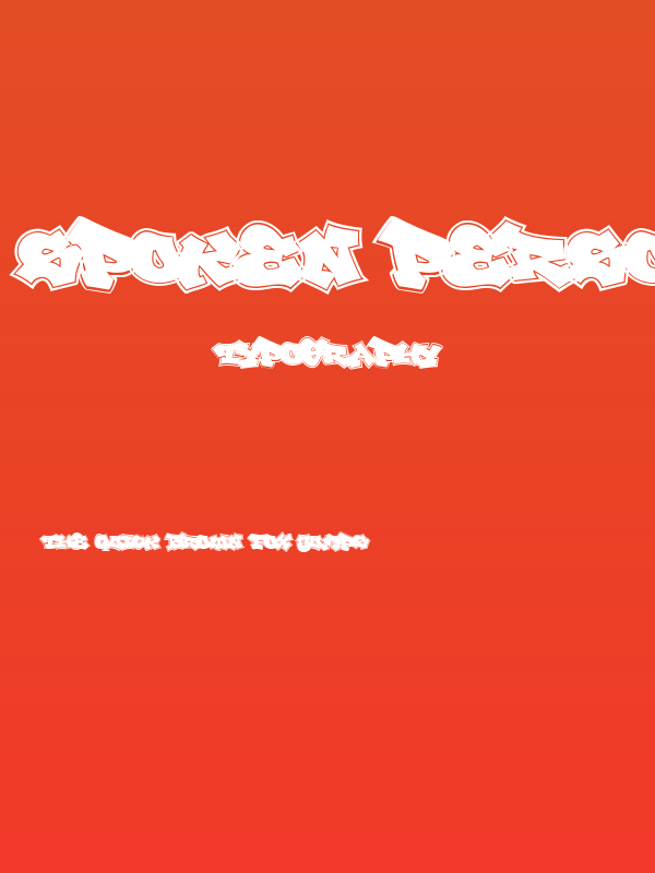 Spoken PERSONAL USE ONLY Poster