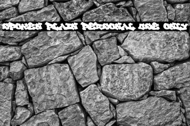 Spoken Plain PERSONAL USE ONLY Font examples
