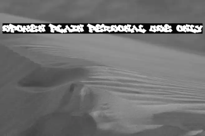 Spoken Plain PERSONAL USE ONLY Font examples