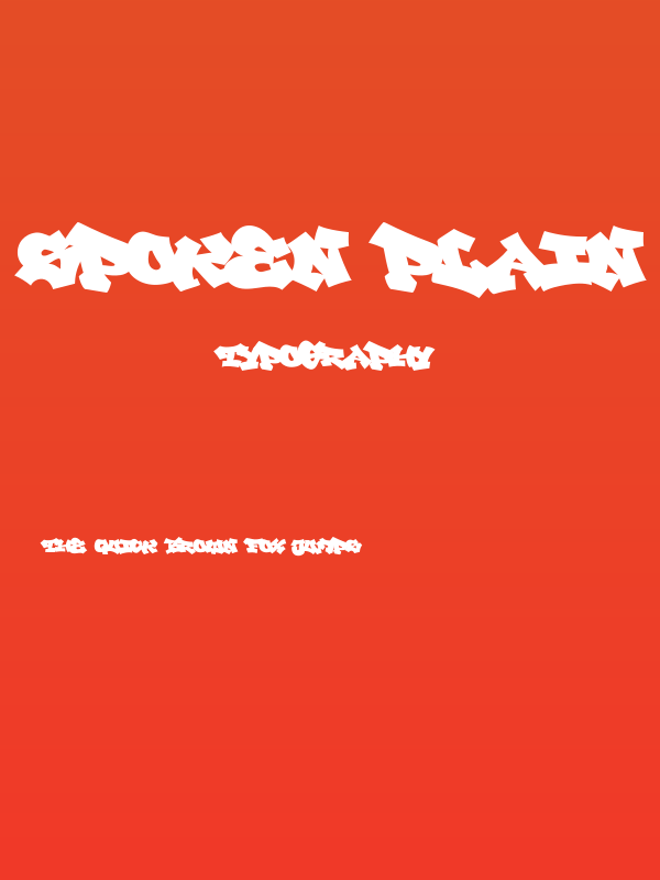 Spoken Plain PERSONAL USE ONLY Poster