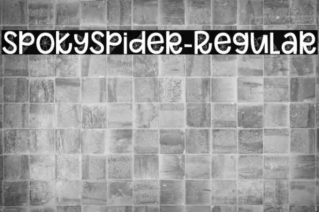 SpokySpider-Regular Polices examples