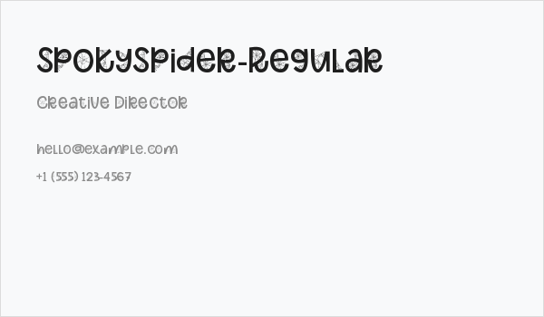 SpokySpider-Regular Business Card