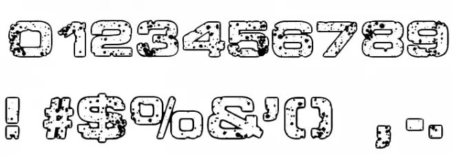 Sponge Regular Font OTHER CHARS